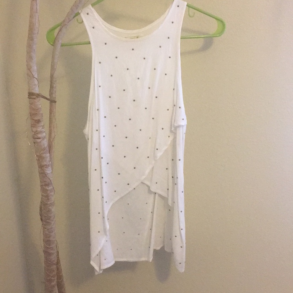 White stud high low top